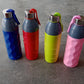 An insulated water bottle keeping drinks perfectly cold, suitable for active lifestyles.