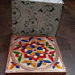 Decorative Meenakari wooden puja set, perfect for festive occasions and home temples.