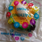 Front view of the Mango Dish Sponge, showcasing its compact and efficient design.