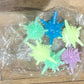 Set of six multi-color washing machine laundry balls to enhance washing performance