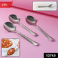 Close-up of rust-resistant oval dining spoon with comfortable handle