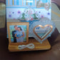 Decorative heart shape LED lamp with built-in photo frame