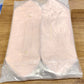 Side view of travel makeup organizer pouch showing zippered opening and handle