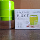 Efficient Konvex dry fruit and nut slicer with a clear storage container.