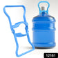 Close-up of aqua plastic water bottle lifter handle on water jug