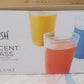 Six Ganesh 350ml polycarbonate drinking glasses, perfectly aligned for display.