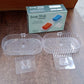 Wall mounted transparent soap dish holder with effective drainage holes