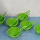 Front view of the CookAura 6-piece plastic soup bowl set, highlighting its simple, elegant design.