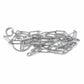 Luggage lock chain on white background showing size and finish