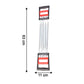 Product dimensions of 5-spring adjustable chest expander displayed