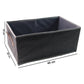 Foldable rectangular storage box collapsible for space-saving storage