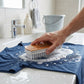Printed top surface of VeePee cloth washing brush with stylish design