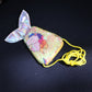 Small crossbody mermaid tail kids sling bag with colorful sequins