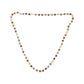 Stylish chain necklace with multicolour crystal bead design