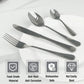 Elegant dining table arrangement with polished stainless steel cutlery