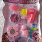 Close-up of the Aditi kids makeup vanity toy in a cheerful multicolour design.