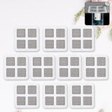  Window Screen Repair Kit with ten self-adhesive mesh patches, ready to fix tears and holes.