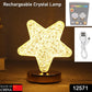 Close-up of the decorative Crystal Diamond Lamp showing intricate light patterns.