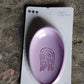 Top-down view of the compact plastic soap dish, highlighting its clean lines and functionality.