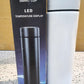 Portable smart water bottle with LED temperature screen in white color