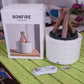 Flame Diffuser creating a warm ambiance on a bedside table with soft lighting.