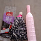 Packaged floor cleaning mop refill with sturdy plastic grip and cotton head