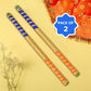 Colorful decorative dandiya sticks enhancing festive traditional dance events