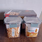 Apex airtight food storage containers with measurement scale showing size