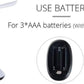 Ergonomic portable LED reading light providing even illumination.