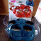 Lotus snack organizer box with clear lids for dust-free snack storage