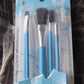 Ergonomic handles of the makeup brushes kit designed for comfortable grip during application.