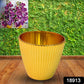 Side angle view of Plastic Flower Valencia Pot showcasing planter design