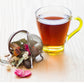 The sleek design of the stainless steel tea filter, ideal for household kitchens.