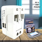 Poravar Universal Travel Adapter showing AU, UK, US, EU plug types.