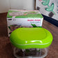 Manual hand push chopper on a kitchen countertop ready for use