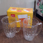 Brightly lit display of two acrylic Mocktail Mugs perfect for juices and lassi