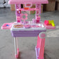 Child enjoying the pretend play beauty set, exploring various accessories for role-play.