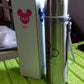 The sleek silver finish of the 500ml stainless steel water bottle.