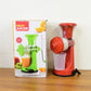 Two glasses filled with vibrant, healthy fresh fruit juices, ready to drink.