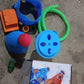 Side view of the water rocket sprinkler, showing its durable design.