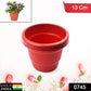 Durable black plastic plant container, 13cm, for indoor plants or balcony gardens.