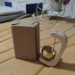 Side profile of Zen meditation bell placed on office desk