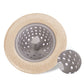 Top view of the silicone sink strainer basket, showing its efficient drainage holes.