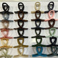 Plastic hair clamp styled with hair for a natural look