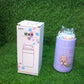 The complete stylish glass water bottle for children, ready for daily hydration.