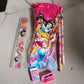 Assorted stationery items including the Cartoon Wooden Pencil Set for kids' creative projects.