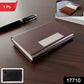 Compact professional business card holder with elegant exterior finish