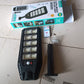 Solar LED street light securely mounted on pole for reliable outdoor lighting
