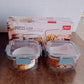 Stacked Apex airtight food storage containers with secure Press N’ Lock lids