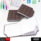 Open chocolate scented diary showing its plain pages, ready for writing.